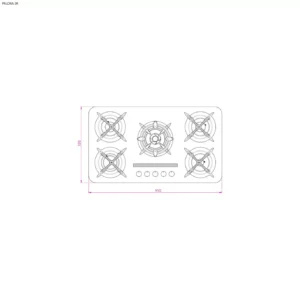 نقشه فنی اجاق گاز رومیزی کن مدل اپل | APPLE