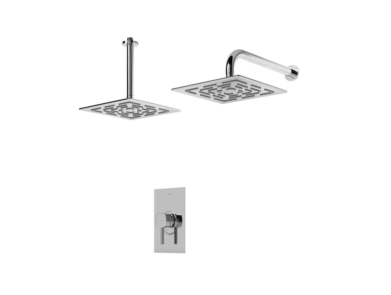 شیر حمام توکار شودر مدل رومر کروم تیپ 1 BRASS