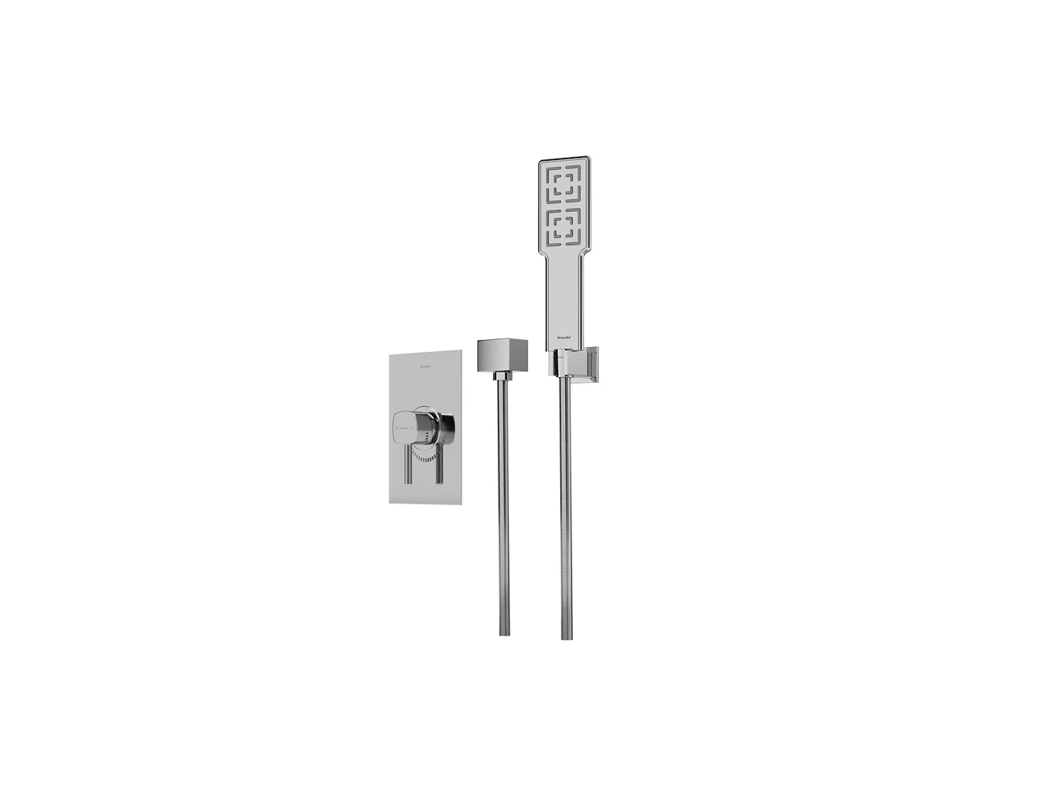 شیر حمام توکار شودر مدل رومر کروم تیپ 2 BRASS