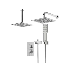 شیر حمام توکار شودر مدل رومر کروم تیپ 4 BRASS