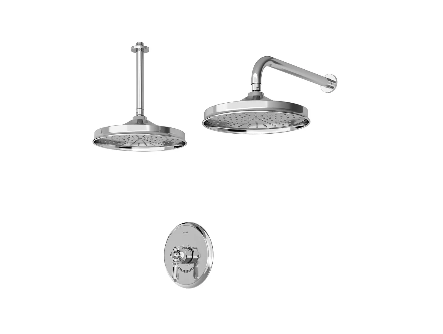 شیر حمام توکار شودر مدل زیگموند کروم تیپ 1 BRASS