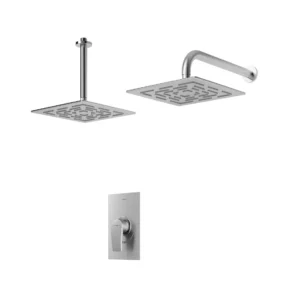 شیر حمام توکار شودر مدل رومر پلاس کروم مات تیپ 1 BRASS
