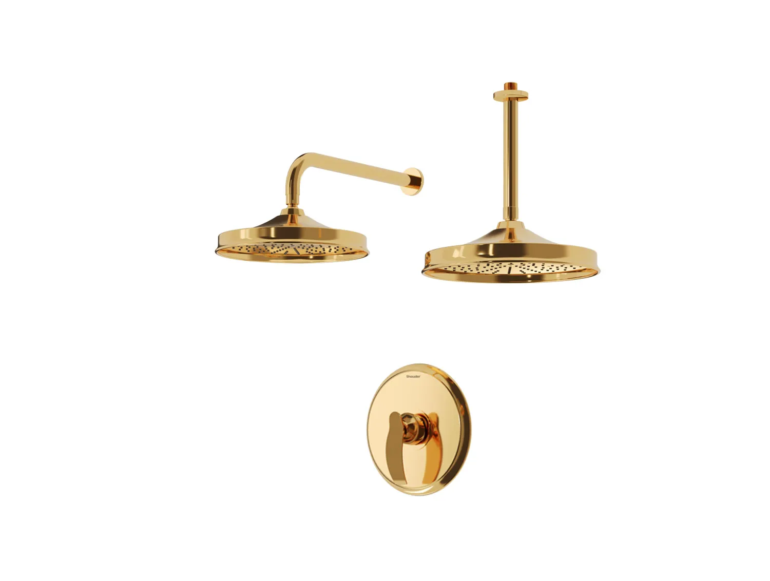شیر حمام توکار شودر مدل گلوریس طلا تیپ 1 BRASS