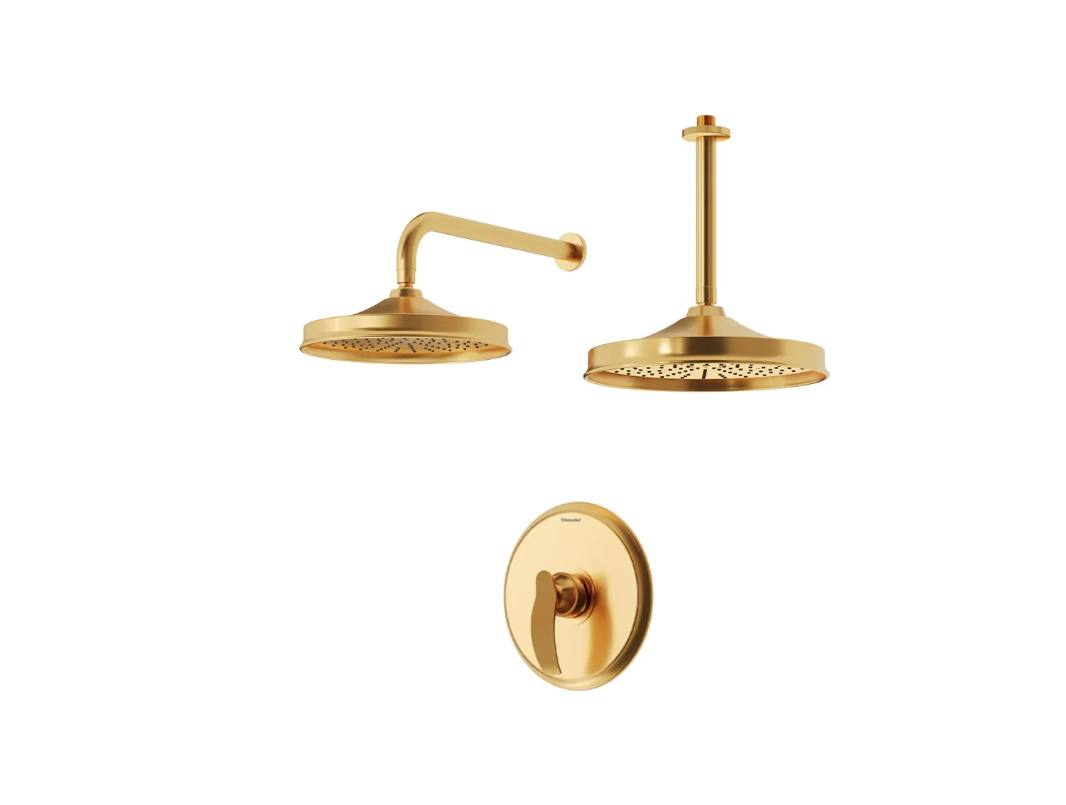 شیر حمام توکار شودر مدل گلوریس طلا مات تیپ 1 BRASS