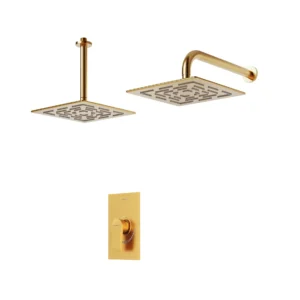 شیر حمام توکار شودر مدل رومر پلاس طلا مات تیپ 1 BRASS