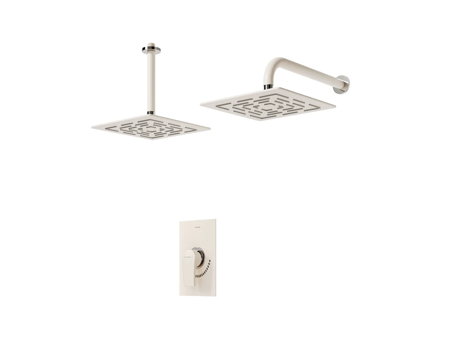 شیر حمام توکار شودر مدل رومر پلاس شیری کروم تیپ 1 BRASS