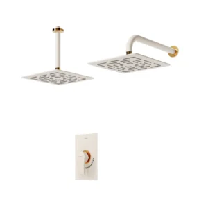 شیر حمام توکار شودر مدل رومر پلاس شیری طلا تیپ 1 BRASS