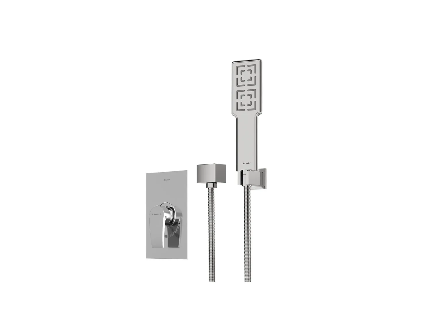 شیر حمام توکار شودر مدل رومر پلاس کروم تیپ 2 BRASS