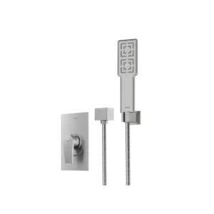 شیر حمام توکار شودر مدل رومر پلاس کروم مات تیپ 2 BRASS