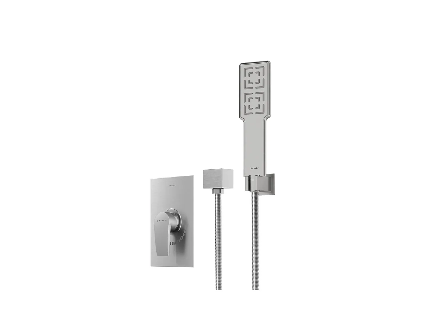 شیر حمام توکار شودر مدل رومر پلاس کروم مات تیپ 2 BRASS