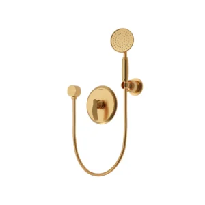 شیر حمام توکار شودر مدل گلوریس طلا مات تیپ 2 BRASS