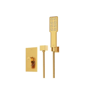 شیر حمام توکار شودر مدل رومر پلاس طلا مات تیپ 2 BRASS