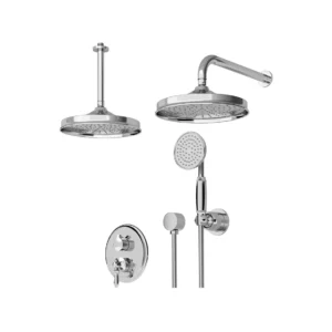 شیر حمام توکار شودر مدل زیگموند کروم تیپ 3 BRASS