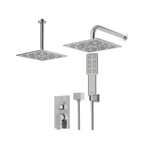 شیر حمام توکار شودر مدل رومر پلاس کروم مات تیپ 3 BRASS