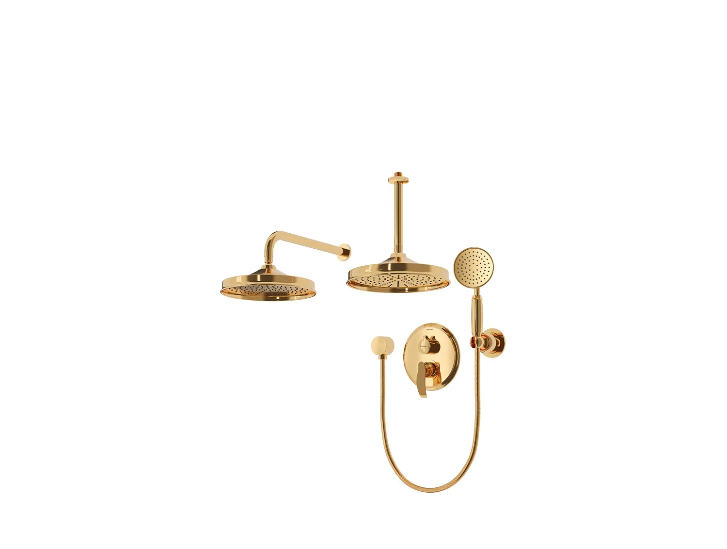 شیر حمام توکار شودر مدل گلوریس طلا تیپ 3 BRASS