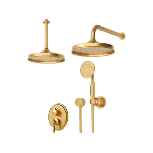 شیر حمام توکار شودر مدل زیگموند طلا مات تیپ 3 BRASS