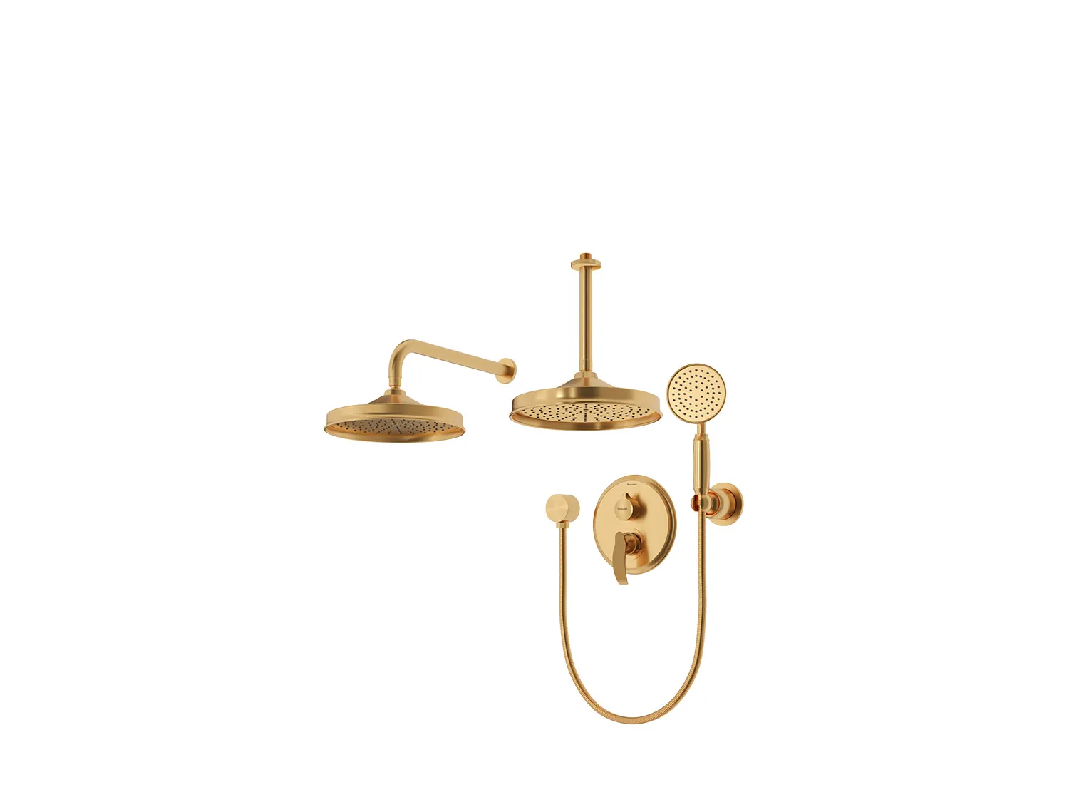 شیر حمام توکار شودر مدل گلوریس طلا مات تیپ 3 BRASS
