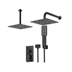 شیر حمام توکار شودر مدل رومر پلاس مشکی تیپ 3 BRASS