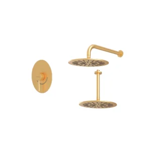 شیر حمام توکار شودر مدل روگن طلا مات تیپ 1 BRASS