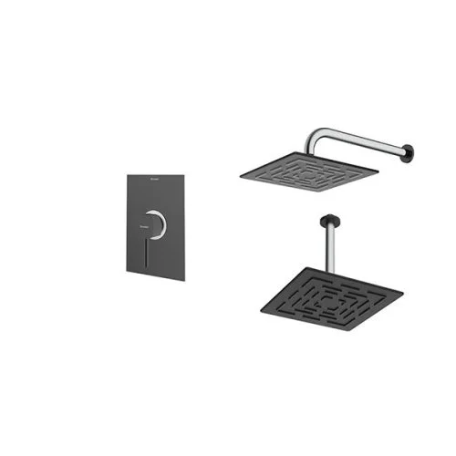 شیر حمام توکار شودر مدل رومر مشکی تیپ 1 BRASS