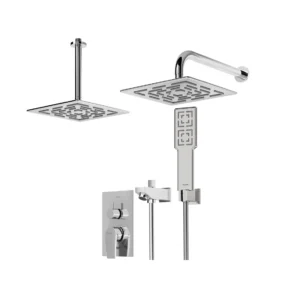 شیر حمام توکار شودر مدل رومر پلاس کروم تیپ 4 BRASS