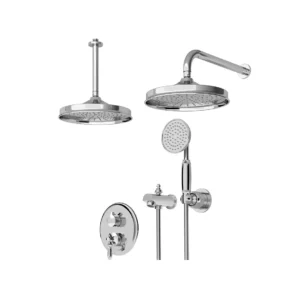 شیر حمام توکار شودر مدل زیگموند کروم تیپ 4 BRASS