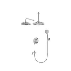 شیر حمام توکار شودر مدل گلوریس کروم تیپ 4 BRASS