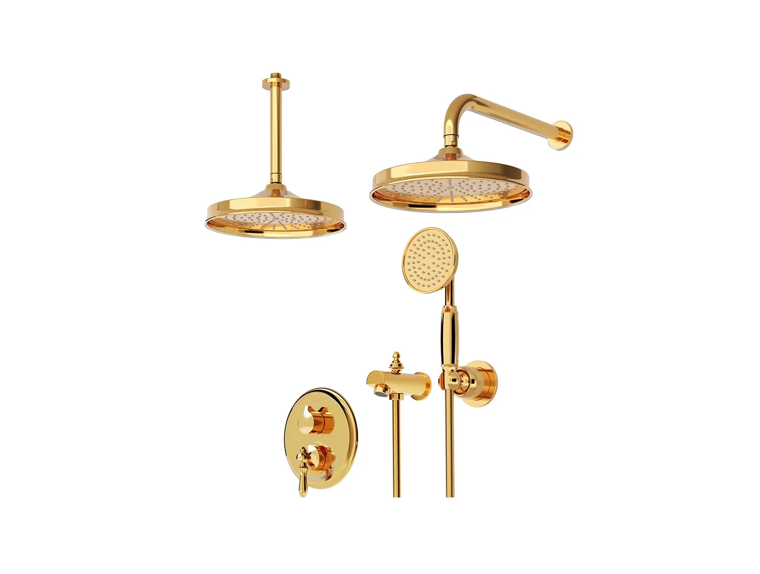 شیر حمام توکار شودر مدل زیگموند طلا تیپ 4 BRASS
