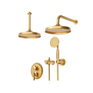 شیر حمام توکار شودر مدل زیگموند طلا مات تیپ 4 BRASS