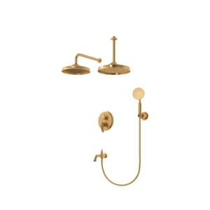 شیر حمام توکار شودر مدل گلوریس طلا مات تیپ 4 BRASS