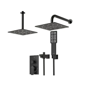 شیر حمام توکار شودر مدل رومر پلاس مشکی تیپ 4 BRASS