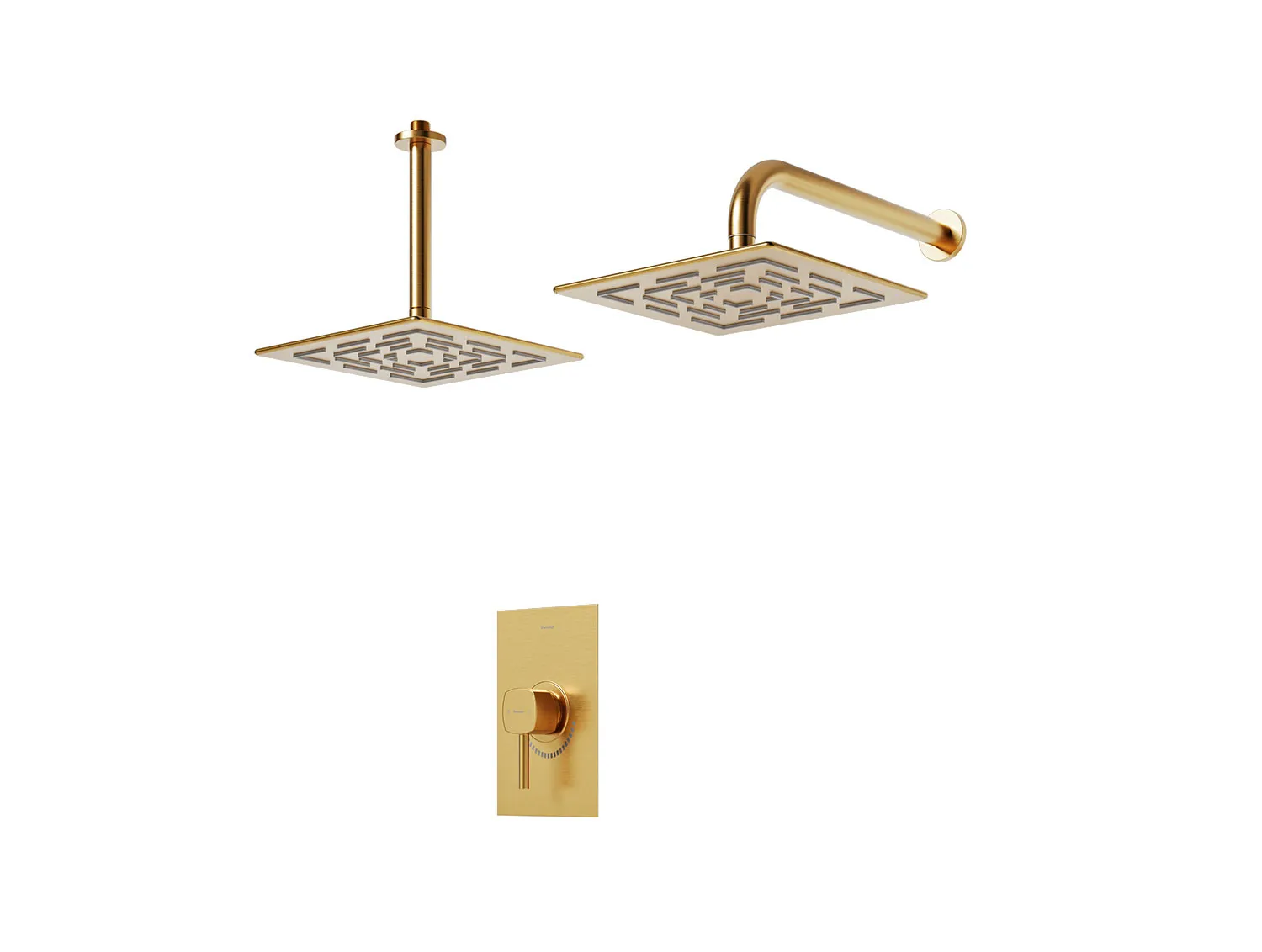 شیر حمام توکار شودر مدل رومر طلا مات تیپ 1 BRASS