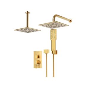 شیر حمام توکار شودر مدل رومر طلا مات تیپ 3 BRASS