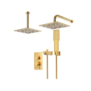شیر حمام توکار شودر مدل رومر طلا مات تیپ 4 BRASS