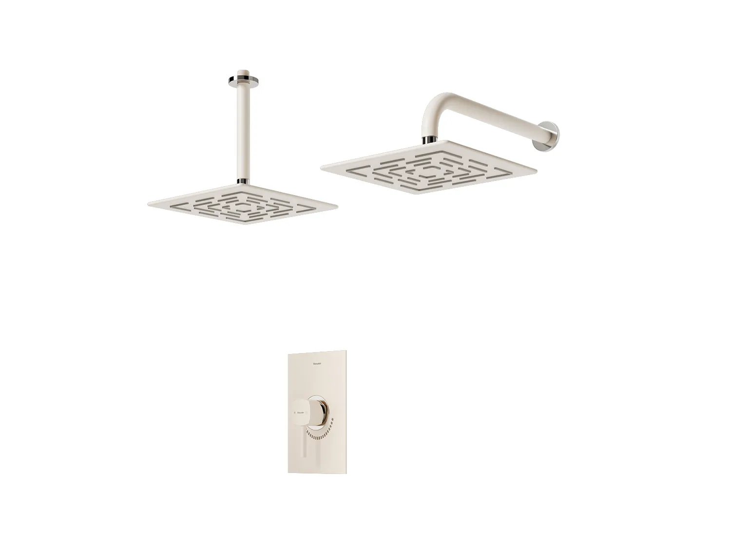 شیر حمام توکار شودر مدل رومر شیری کروم تیپ 1 BRASS