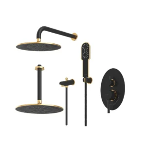 شیر حمام توکار شودر مدل روگن تیپ 4 BRASS